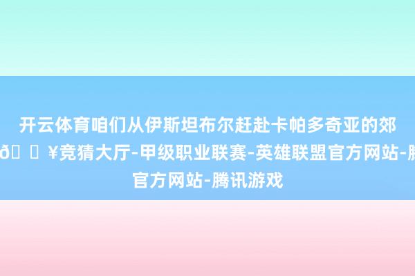 开云体育咱们从伊斯坦布尔赶赴卡帕多奇亚的郊区路上-🔥竞猜大厅-甲级职业联赛-英雄联盟官方网站-腾讯游戏