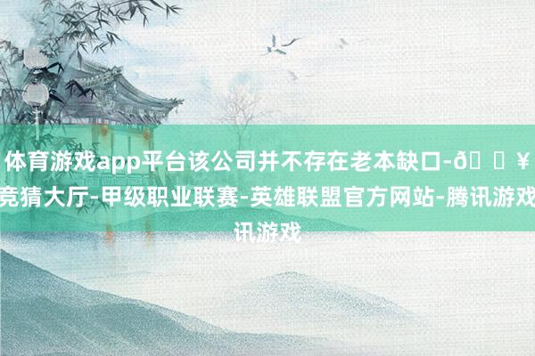 体育游戏app平台该公司并不存在老本缺口-🔥竞猜大厅-甲级职业联赛-英雄联盟官方网站-腾讯游戏